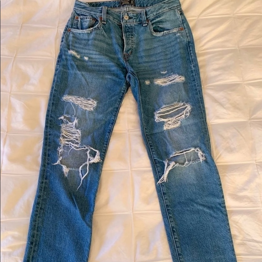 womens abercrombie mom boyfriend jean